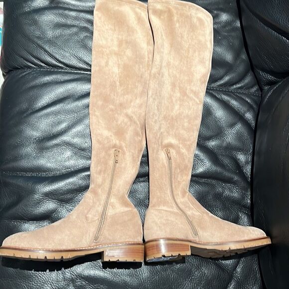 NEW Steve Madden vegan riding boots taupe 7.5 - Picture 6 of 7